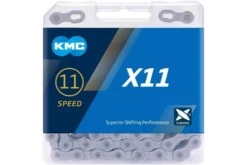 KMC - CADENA 11 VELOCIDADES X11 PLATA-NEGRA, 118 ESLABONES